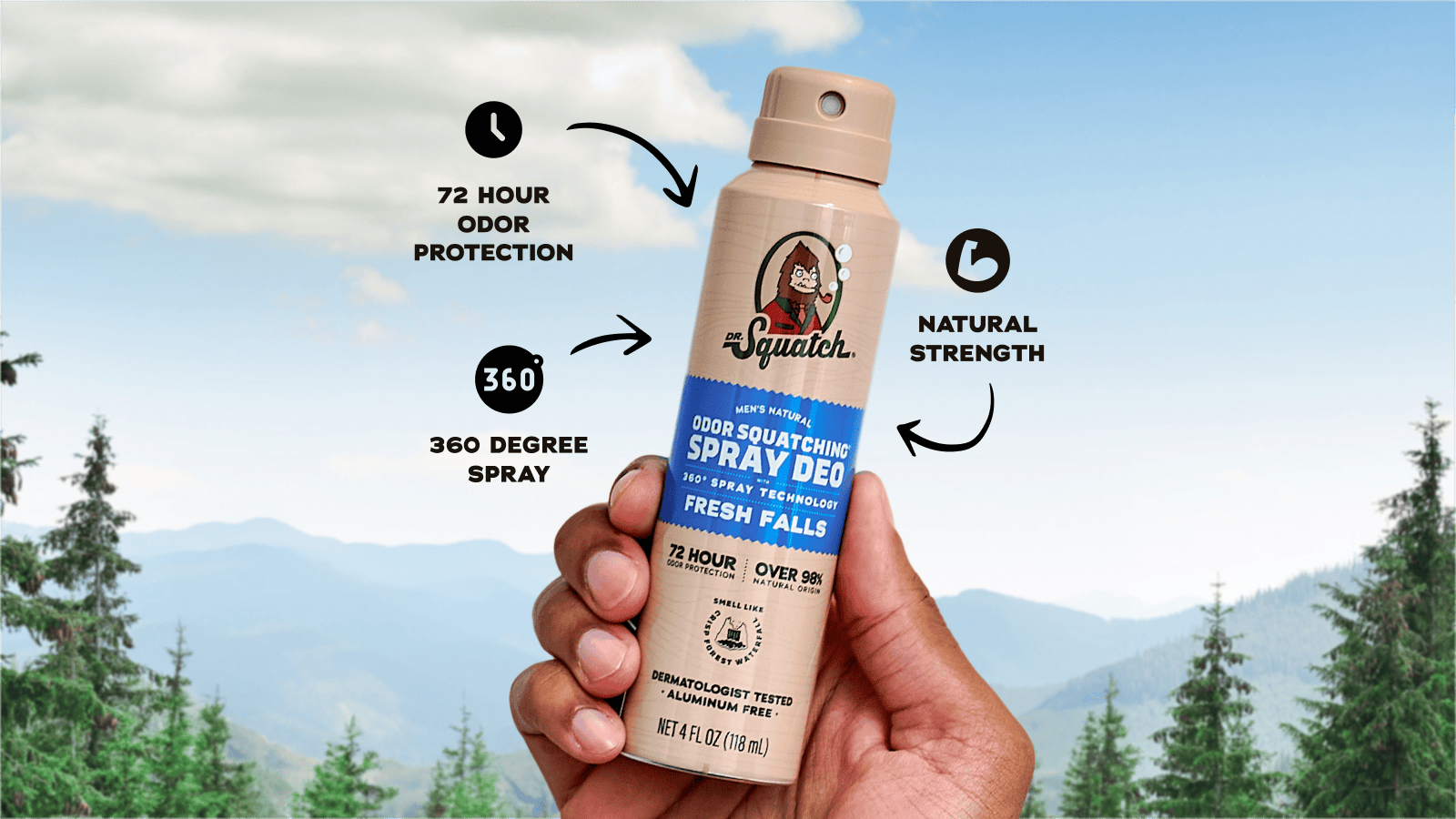 Spray Deodorant 4-Pack - Travel Outdoor Pick